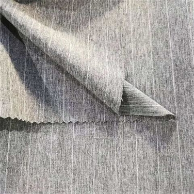 Fibra catiónica vertical de la tela de mezcla de spandex del poliéster de la raya 100d