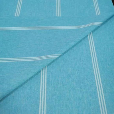 cepillo polivinílico Spandex del poliéster 170gsm de la raya catiónica de la armadura llana