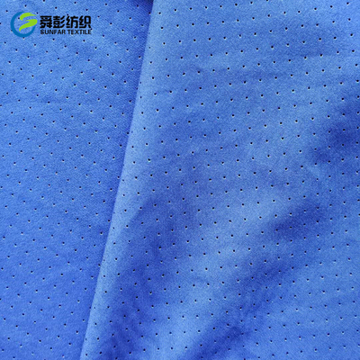 Mezcla llana catiónica de la tela de Spandex del poliéster que perfora el tejido de poliester 100 del 150cm