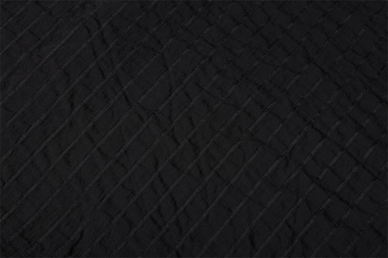 Tela 75Dx75D negro de la gasa del poliéster del estilo 90gsm de la raya