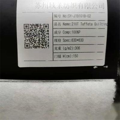Tela que acolcha del poliéster del tafetán suave sólido de Shell Fleece Fabric 63dx63d 210t