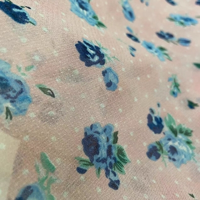 Tela de poliéster Spandex de gasa satinada de 100 g/m² impresa