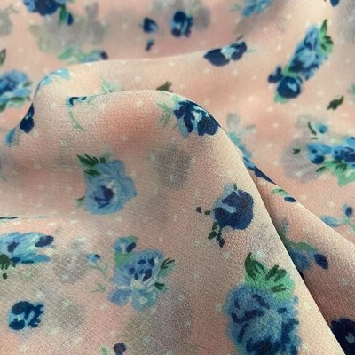 Tela de poliéster Spandex de gasa satinada de 100 g/m² impresa